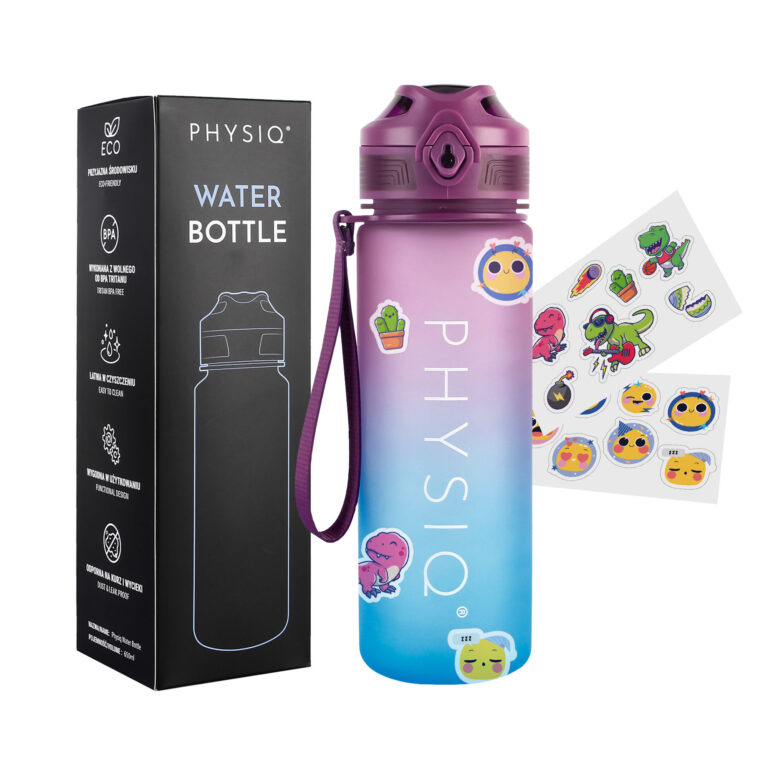 Physiq butelka, bidon dla dzieci z tritanu 650ml fioletowo-niebieska