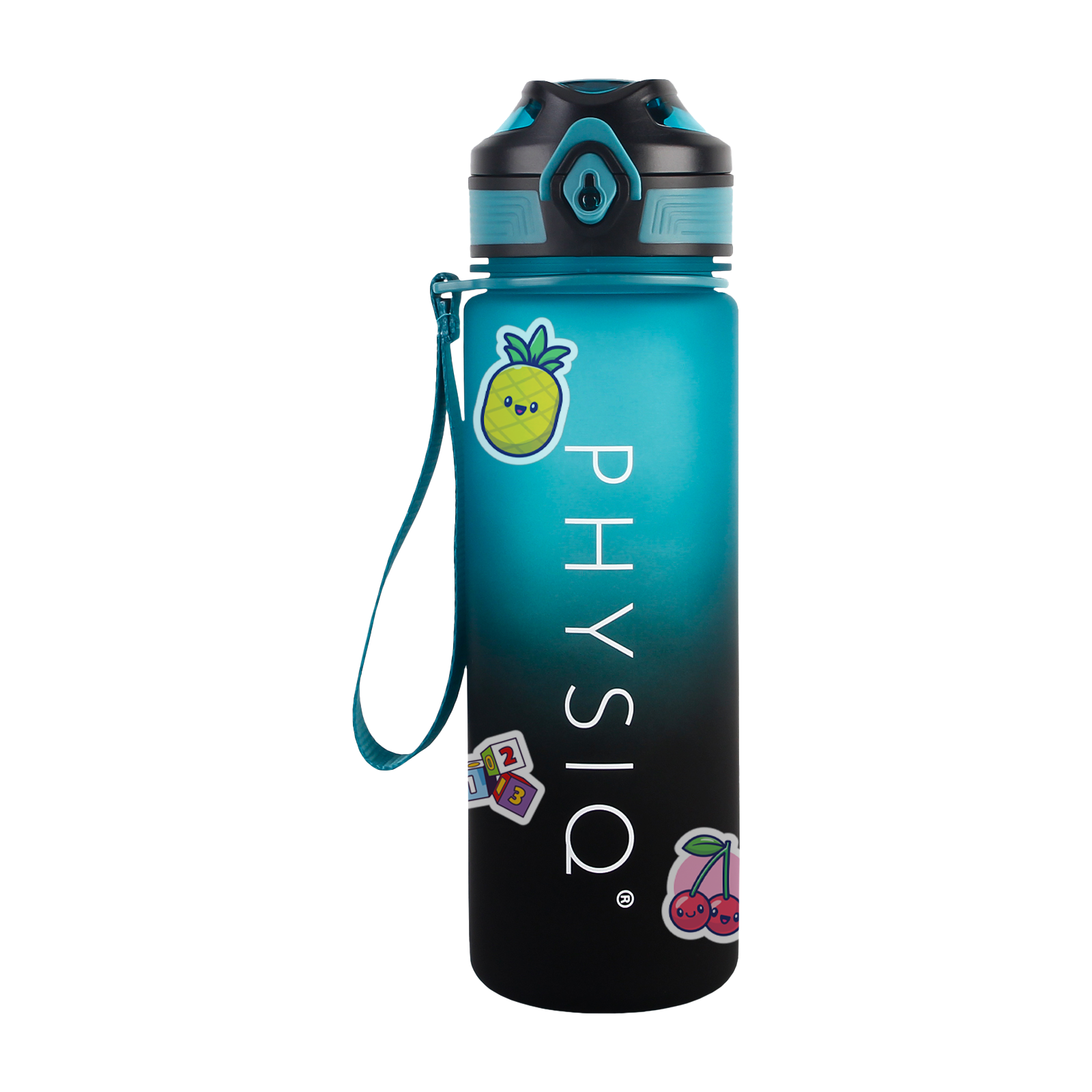 Butelka niebieska 650 ml z naklejkami